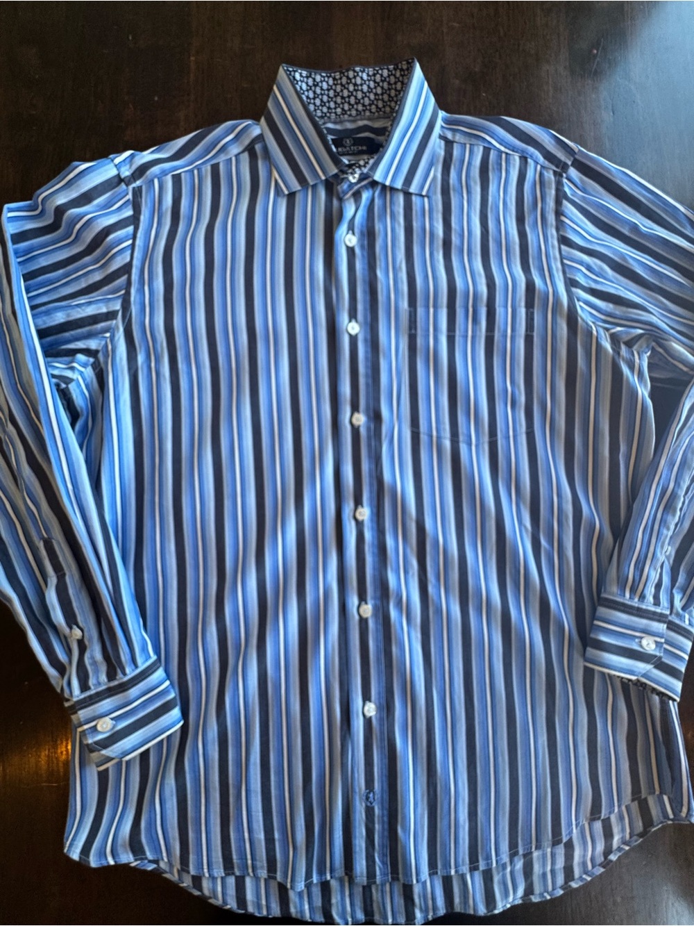Bugatchi Uomo men's long-sleeve dress shirt Large - Excellent